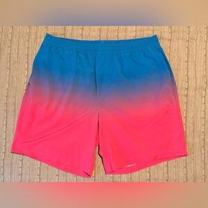 Men’s Chubbies Compression Lined Training Shorts - Blue/Pink Size 2XL  7” Inseam
